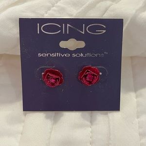 Icing Sparkle Rose Earrings